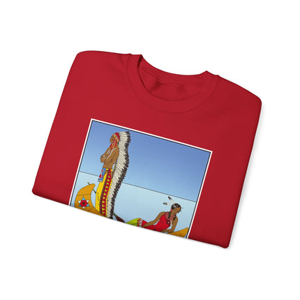 Le long du Missouri (Indian couple on the Missouri River) by George Barbier Heavy Blend™ Crewneck Sweatshirt