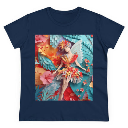 Hibiscus Fairy Women's Midweight Cotton Tee