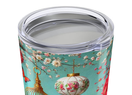 Reading In A Painted Garden Tumbler 20oz