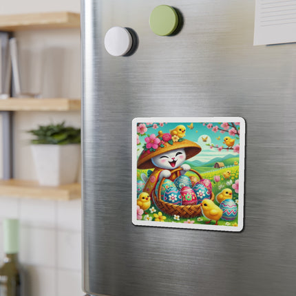 Geisha Kitten’s Easter Delight Die-Cut Magnets (5 Sizes)