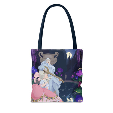 🌙🎶 The Moonlit Garden Serenade Tote Bag – Art Deco Musical Fantasy