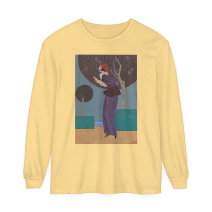 Les Lucioles by Charles Martin Garment-dyed Long Sleeve T-Shirt