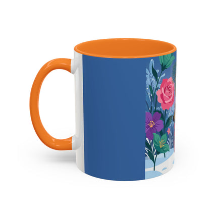 🌹❄️ The Holly Rose Of Winter Colorful Mug – Art Deco Christmas Garden