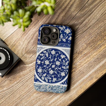 Blue Flower Pattern by Owen Jones Phone Cases