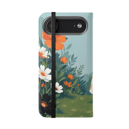 🌼🖤 The Ladies Of The Garden Promenade Flip Case – Art Deco Floral Fashion