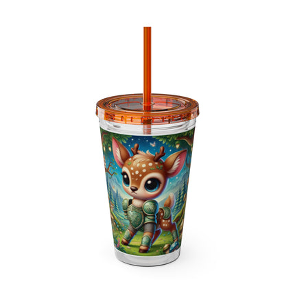 Fawn Defender Sunsplash Tumbler with Straw, 16oz
