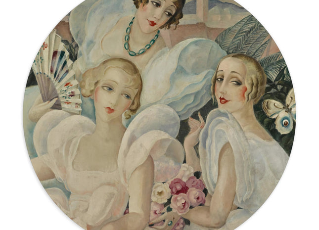 Les Femmes Fatales by Gerda Wegener Mouse Pad, Round and Rectangle