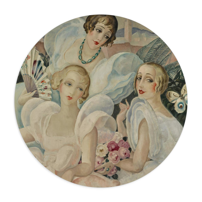 Les Femmes Fatales by Gerda Wegener Mouse Pad, Round and Rectangle