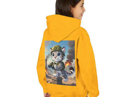 Snow Leopard Lookout Youth Heavy Blend Hooded Sweatshirt