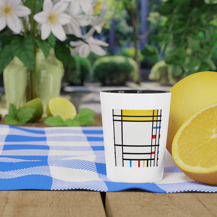 Place de la Concorde by Piet Mondrian Ceramic Shot Glass
