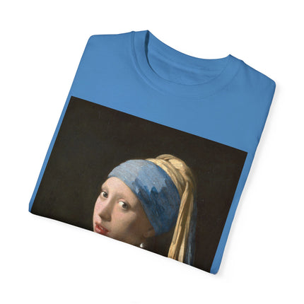 Girl with a Pearl Earring by Johannes Vermeer Unisex Garment-Dyed T-shirt