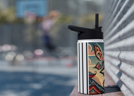 Dragon Fairy of the Temple Stainless Steel Water Bottle, Standard Lid