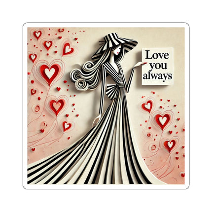 Love You Always Kiss-Cut Stickers (4 Sizes)