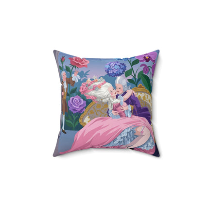 🌹💜 The Secret Embrace Square Pillow – Art Deco Floral Romance