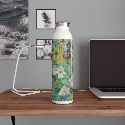 Flowers by August Babberger Slim Water Bottle