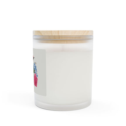 Woodpecker & Rose Frosted Glass Candle