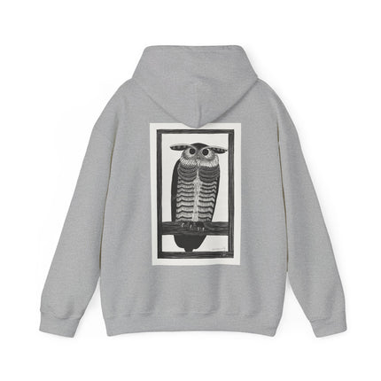 Horned Owl by Samuel Jessurun de Mesquita Heavy Blend™ Hooded Sweatshirt