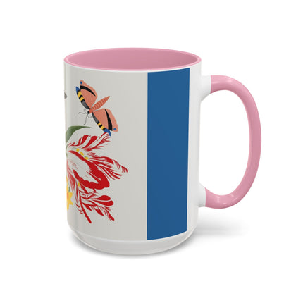 Woodpecker & Tulip Colorful Mugs – Vibrant Spring & Bold Beauty