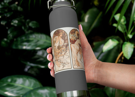 The Seasons by Alphonse Maria Mucha Copper Vacuum Insulated Bottle, 22oz