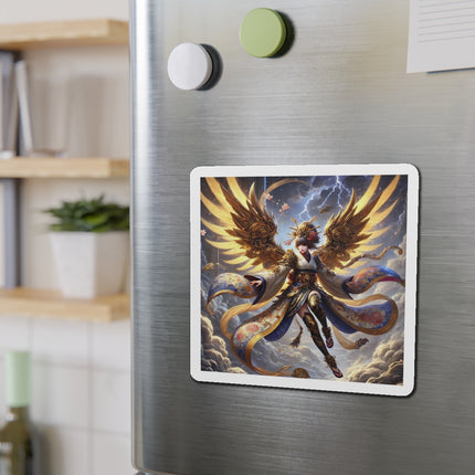 Valkyrie Descending Through Storm Die-Cut Magnets (4 Sizes)