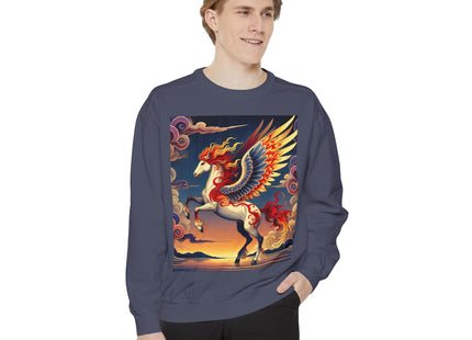Flame-Winged Horse at Sunset Sweatshirt