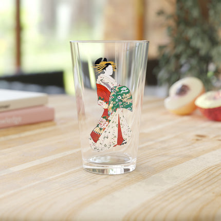 Japanese Woman by Hosoda Eishi Glass, 16oz