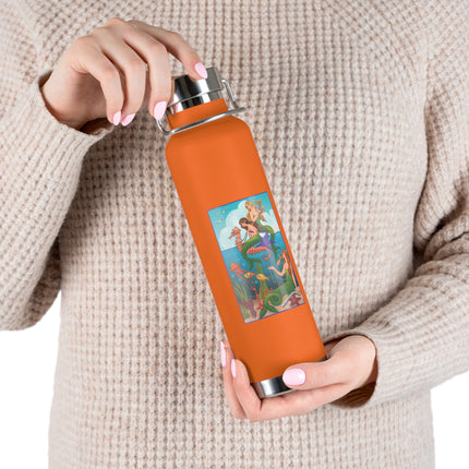 Three Mermaids with Strings of Pearls by Carlo Chiostri Copper Vacuum Insulated Bottle, 22oz