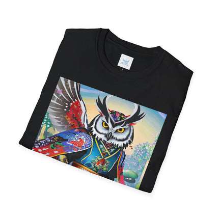 Cyberpunk Samurai Owl Softstyle T-Shirt