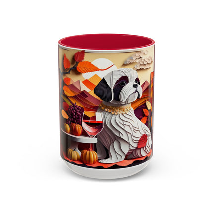 Shih Tzu at an Autumn Colorful Mugs (11oz, 15oz)