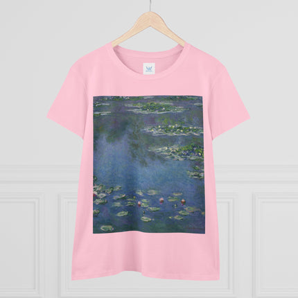 Water Lilies by Claude Monet Women's Midweight Cotton Tee