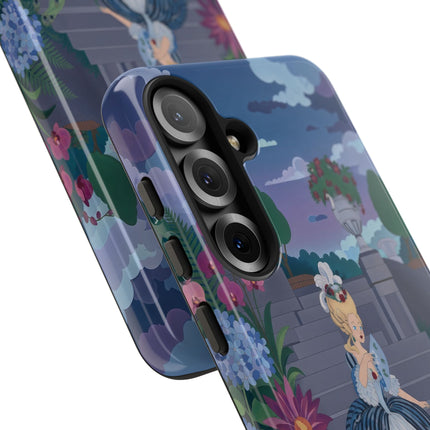 🦚🌸 The Peacock Garden Terrace Phone Case – Art Deco Floral Elegance