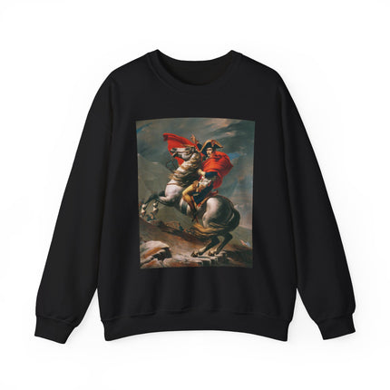 Napoleon Crossing the Alps by Jacques-Louis David Heavy Blend™ Crewneck Sweatshirt