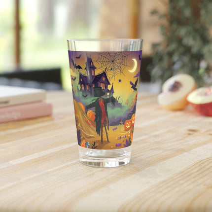 🌙🎃 The Scarecrow Of Haunted Hollow Glass, 16oz – Whimsical Halloween Mystery