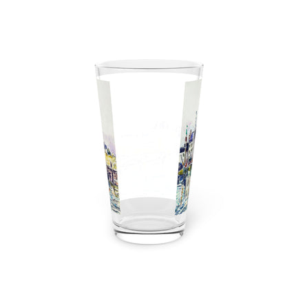 Coastal Town by the Water Glass, 16oz