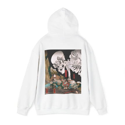 Mitsukuni Defying the Skeleton Spectre by Utagawa Kuniyoshi Heavy Blend™ Hooded Sweatshirt
