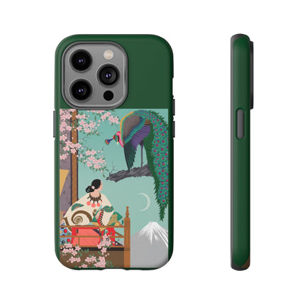 Peacock Garden Phone Case – Japanese Elegance & Timeless Beauty