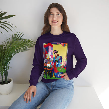A Timeless Journey by Umberto Brunelleschi Heavy Blend™ Crewneck Sweatshirt