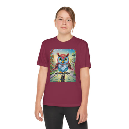 Cycling Owl Youth Competitor Tee – Urban Adventure & Playful Energy