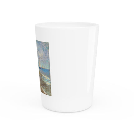 Fishing Boats on the Beach at Saintes-Maries by Vincent Van Gogh Ceramic Shot Glass