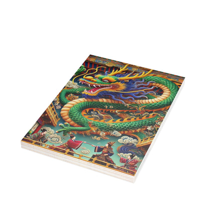 Tibetan Dragon Over Kabuki Duel Postcards (envelopes included) - Bundles of 10, 30, 50 Pieces