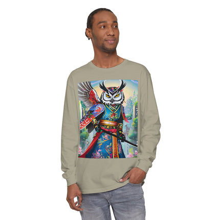 Cyberpunk Samurai Owl Long Sleeve T-Shirt