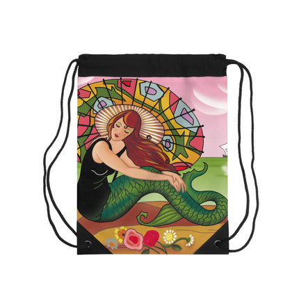 Siren Serenade by Carlo Chiostri Drawstring Bag