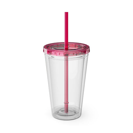 Melodic Kitten by the Koi Pond Sunsplash Tumbler with Straw, 16oz