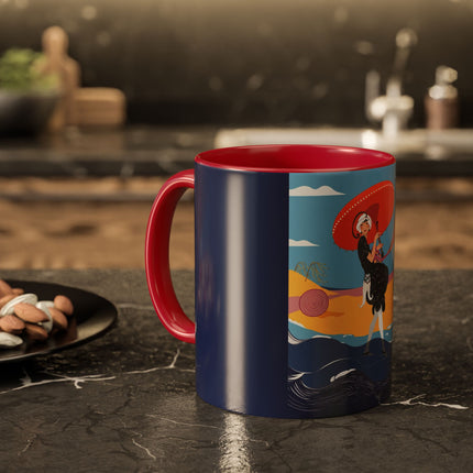 Beachside Promenade Colorful Mugs – Chic Summer Stroll & Coastal Glamour
