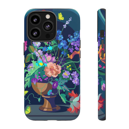 Midnight Floral Reverie Phone Case – Vibrant Bloom & Enchanted Beauty