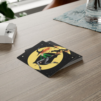 A Witch’s Moonlit Flight Playing Cards