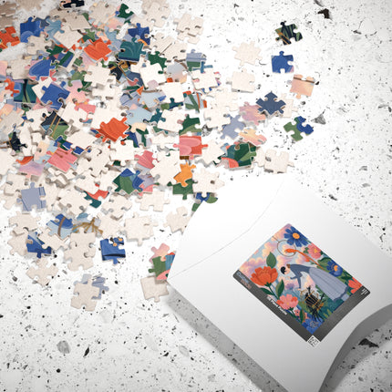 🦜🌺 The Lady Of The Garden Aviary Puzzle – Art Deco Floral Whimsy
