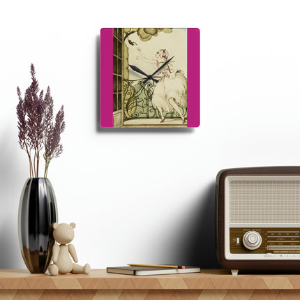 Sur talons rouges (On Red Heels) pl 02 by Gerda Wegener Acrylic Wall Clock, Round and Square