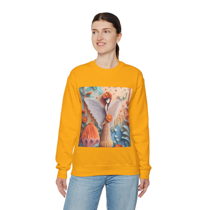 Zinnia Fairy Unisex Heavy Blend™ Crewneck Sweatshirt