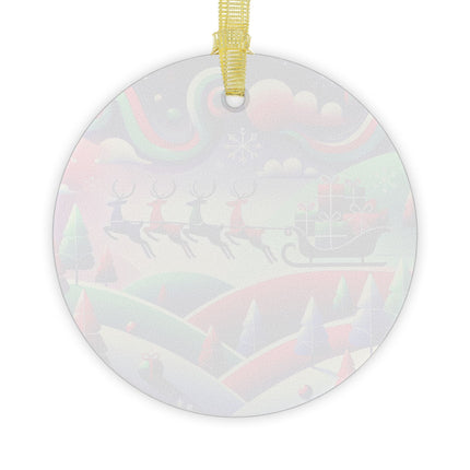 Festive Reindeer Flight Glass Ornament